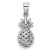 Lex & Lu 14k White Gold White Polished 3D Pineapple Pendant - 4 - Lex & Lu