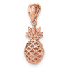 Lex & Lu 14k Rose Gold Polished 3D Pineapple Pendant - 4 - Lex & Lu