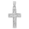 Lex & Lu 14k White Gold White Polished Braided Cross Pendant - 3 - Lex & Lu