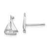 Lex & Lu 14k White Gold Mini Sailboat Post Earrings - Lex & Lu