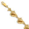 Lex & Lu 14k Yellow Gold 3D Conch Shell Link Bracelet - Lex & Lu