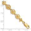 Lex & Lu 14k Yellow Gold Sand Dollar Bracelet LALFB1714-8 - 4 - Lex & Lu