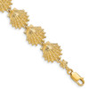 Lex & Lu 14k Yellow Gold Lion's Paw Shell Bracelet - Lex & Lu