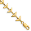 Lex & Lu 14k Yellow Gold Whale Tail Bracelet LALFB1780-7 - Lex & Lu