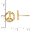 Lex & Lu 14k Yellow Gold Polished Peace Symbol Post Earrings LALH1049 - 4 - Lex & Lu