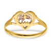 Lex & Lu 14k Yellow and Rose Gold w/Rhodium Dolphin in Heart Ring Size 7 - 6 - Lex & Lu