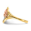 Lex & Lu 14k Yellow and Rose Gold w/Rhodium Double Dolphin Ring Size 6 - 4 - Lex & Lu