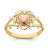 Lex & Lu 14k Two-tone Gold Heart Ring Size 6 LALK2076 - Lex & Lu