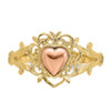 Lex & Lu 14k Two-tone Gold Heart Ring Size 6 LALK2076 - 5 - Lex & Lu