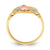 Lex & Lu 14k Yellow and Rose Gold w/Rhodium Love Heart Ring Size 6 LALK2079 - 2 - Lex & Lu