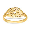 Lex & Lu 14k Yellow and Rose Gold w/Rhodium Heart Ring Size 6 - 6 - Lex & Lu