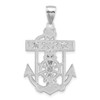 Lex & Lu 14k White Gold Mariner's Crucifix Pendant - 4 - Lex & Lu