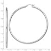 Lex & Lu Sterling Silver w/Rhodium 2.5mm Round Hoop Earrings LAL23759 - 4 - Lex & Lu