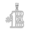 Lex & Lu 14k White Gold #1 Dad Pendant - Lex & Lu