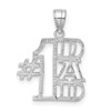 Lex & Lu 14k White Gold #1 Dad Pendant - 4 - Lex & Lu