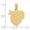 Lex & Lu 14k Yellow Gold Daddy's Girl Heart Pendant - 3 - Lex & Lu