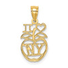 Lex & Lu 14k Yellow Gold I Heart NY Apple Charm - Lex & Lu