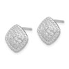 Lex & Lu Sterling Silver Square CZ Post Earrings LAL23762 - 2 - Lex & Lu