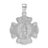 Lex & Lu 14k White Gold F.D. Saint Florian Medal Fired Dept. Charm - Lex & Lu