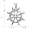 Lex & Lu 14k White Gold Ship Wheel Pendant LALK3071W - 3 - Lex & Lu