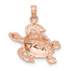 Lex & Lu 14k Rose Gold Textured Sea Turtle Charm - 4 - Lex & Lu
