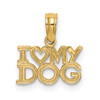 Lex & Lu 14k Yellow Gold I Heart My Dog Charm - Lex & Lu