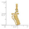 Lex & Lu 14k Yellow Gold Golf Bag w/Clubs Charm - 3 - Lex & Lu