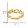 Lex & Lu 14k Yellow Gold Freeform Knot Ring Size 6 LALK3867 - 4 - Lex & Lu