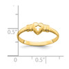 Lex & Lu 14k Yellow Gold Heart w/Cut-Out Cross Ring Size 6 - 3 - Lex & Lu