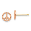 Lex & Lu 14k Rose Gold Polished Peace Symbol Post Earrings - Lex & Lu