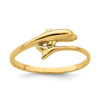 Lex & Lu 14k Yellow Gold Single Dolphin Ring Size 6 - Lex & Lu