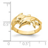 Lex & Lu 14k Yellow Gold Double Dolphin Ring Size 7 - 4 - Lex & Lu