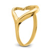 Lex & Lu 14k Yellow Gold Tilted Heart Ring Size 6 - 7 - Lex & Lu