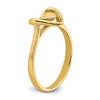 Lex & Lu 14k Gold Polished Textured Heart w/Heart Frame Ring Size 7 LALK4574 - 7 - Lex & Lu