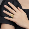 Lex & Lu 14k Two-tone Gold Triple Stacked Heart Ring Size 7 - 6 - Lex & Lu