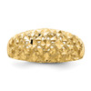 Lex & Lu 14k Yellow Gold D/C Mini Diamond Pattern Dome Ring Size 7 - 5 - Lex & Lu