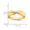 Lex & Lu 14k Yellow Gold Polished Single Ridge Ring Size 6 - 4 - Lex & Lu