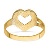 Lex & Lu 14k Yellow Gold D/C Cut-Out Heart Ring Size 8.5 - 6 - Lex & Lu