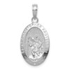 Lex & Lu 14k White Gold Saint Christopher Medal Pendant - Lex & Lu