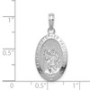 Lex & Lu 14k White Gold Saint Christopher Medal Pendant - 4 - Lex & Lu