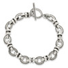 Lex & Lu Sterling Silver Antiqued Fancy Link Bracelet 7.5'' LAL23782 - 4 - Lex & Lu