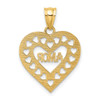 Lex & Lu 14k Yellow Gold Amor in Cut-out Heart Charm - 3 - Lex & Lu