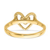 Lex & Lu 14k Gold Polished Textured Heart w/Heart Frame Ring Size 7 LALK5745 - 6 - Lex & Lu