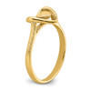 Lex & Lu 14k Gold Polished Textured Heart w/Heart Frame Ring Size 7 LALK5745 - 7 - Lex & Lu