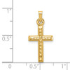 Lex & Lu 14k Yellow Gold Hollow D/C Cross Pendant LALK6398 - 4 - Lex & Lu