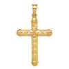 Lex & Lu 14k Yellow Gold Hollow D/C Cross Pendant LALK6400 - Lex & Lu