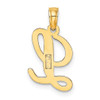 Lex & Lu 14k Yellow Gold Polished L Script Initial Charm - 4 - Lex & Lu