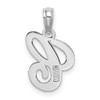 Lex & Lu 14k White Gold Polished C Script Initial Charm - 4 - Lex & Lu