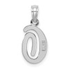 Lex & Lu 14k White Gold Polished O Script Initial Charm - 4 - Lex & Lu