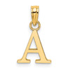 Lex & Lu 14k Yellow Gold Polished Letter A Initial Pendant - 4 - Lex & Lu